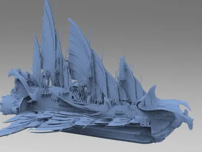 Eagle Fang Master Kings Airship  2 3D model