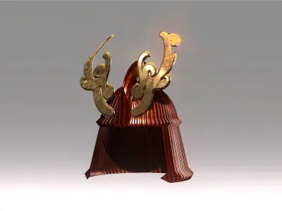 Ornament Helmet Low-poly 3D model