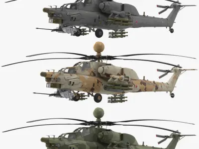 Mi-28N Collection 3D model