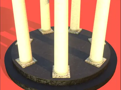 PBR Bandstand Low-poly 3D model