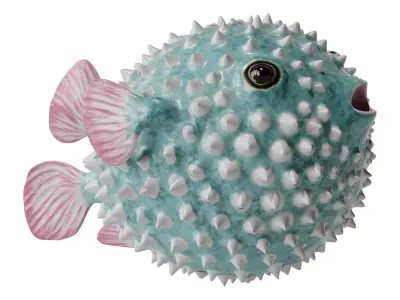 Puffer Fish Sculpture 3D model