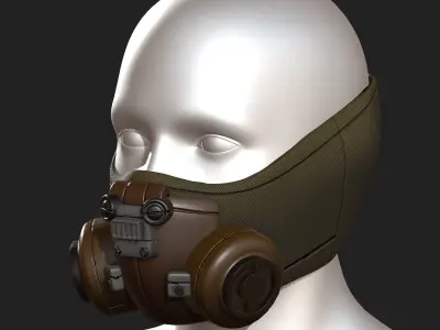 Gas mask helmet scifi fantasy armor hats military Low-poly Low-poly 3D model