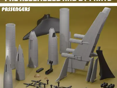 Tupolev Tu-114 Rossiya PASSENGERS 3D print model