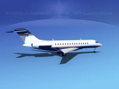 Bombardier Global 5000 V15 3D model