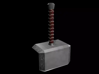 Thors Hammer Free low-poly 3D model
