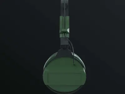 Military tactical concept headsets mid poly model 3D model