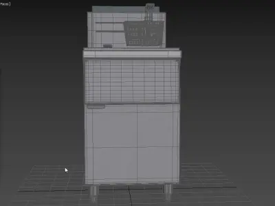 Globe Floor Fryers GFF80G Commercial Deep Fryer 3D model