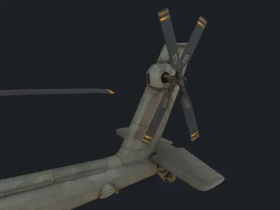 AH-64 Apache Low-poly 3D model
