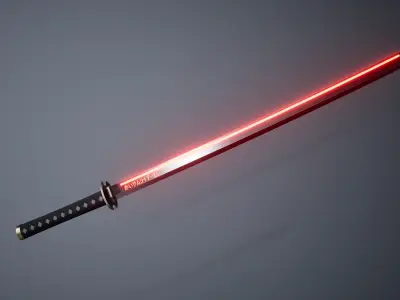 Katana Low-poly 3D model