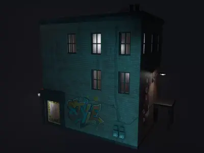 McAvoys Bar - Urban Old Style Building Asset Low-poly 3D model