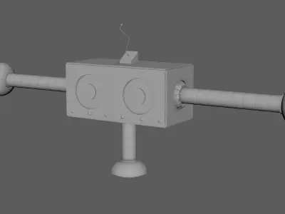 BLBot-00F-V2 Futuristic Adventurer Blue Cute Robot  3D model