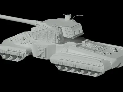 Sci-Fi EMC-Tank 3D model 3D model