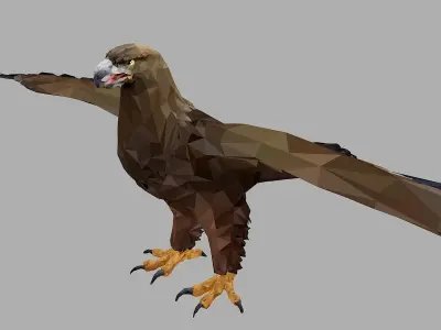 Eagle Low Polygon Art Bird Animal Low-poly 3D model