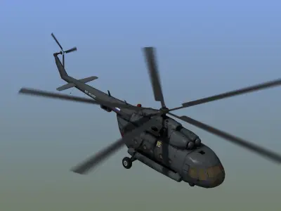Mi17 Hip Helicopter 3D model
