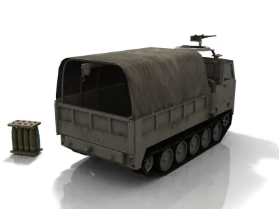 Cargo carrier M548 low-poly model Low-poly 3D model