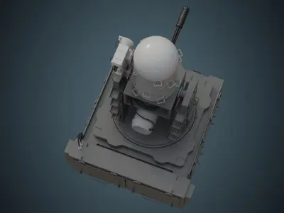 Cannon 1 Basic Low-poly 3D model