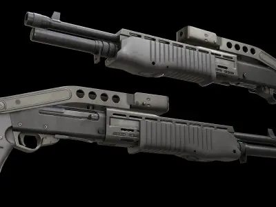 AAA SPAS 12 Game Ready PBR Low-poly 3D model