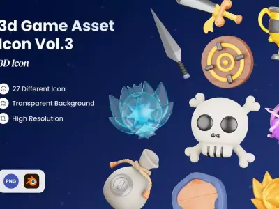 3d Game Asset Icon 3D model