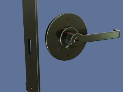 Door Handle Low-Poly PBR Low-poly 3D model
