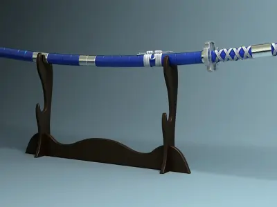 Japanese Katana Collection 3D model