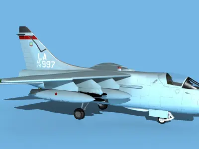 Chance Vought A-7E Corsair II V08 USAF 3D model
