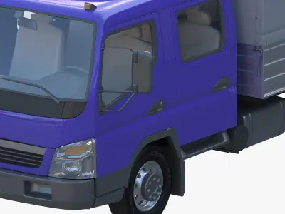 truck double cab tilt 3D model