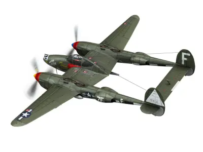 Lockheed P-38 Lightning - Mary Rose II 3D model