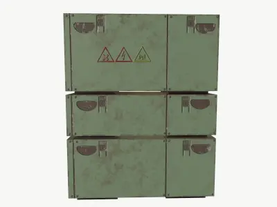 Radio server Low-poly 3D model