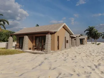 Hotel Beach 3D model