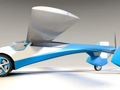 Aeromobil futuristic flying car 3D model