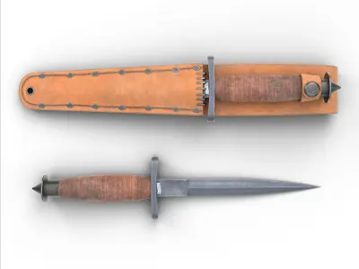 V-42 stiletto Low-poly 3D model