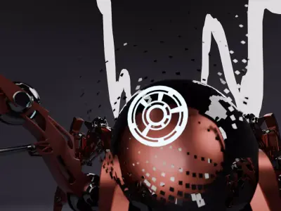 Alien Eye Walker Rigged Sci-Fi Mech Creature 3D model