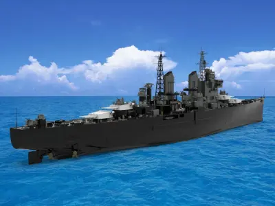 HMS Goliath battleship 3D model