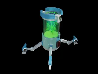 Robot for grow plants Low-poly 3D model