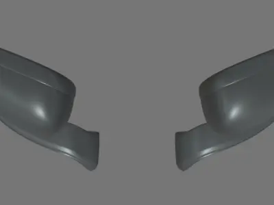Car Mirror 09 Low-poly 3D model