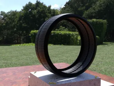 ORTAS TIRE NO 29 GAME READY Low-poly 3D model