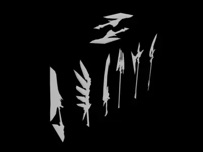 Fantasy Weapon Pack Low-poly 3D model