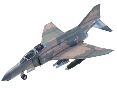McDonnell Douglas F-4E Phantom Low-poly 3D model