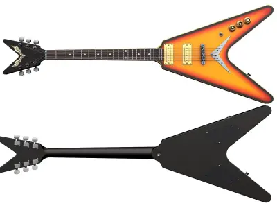 Electric Guitar Part 6 Low-poly 3D model