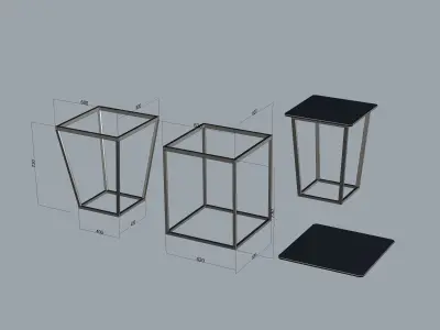 Table contruction with material texturs Free low-poly 3D model