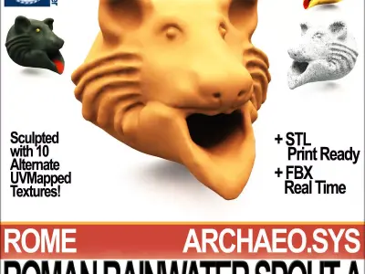 Roman Rainwater Spout A 3D model