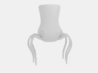 Spider Pitcher Alien Low-poly 3D model