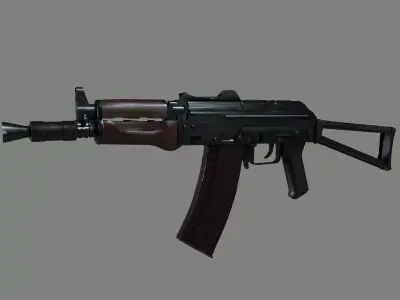 AKS-74U Rifle Low-poly 3D model