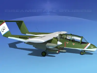 Rockwell OV-10 Bronco USMC 1 3D model
