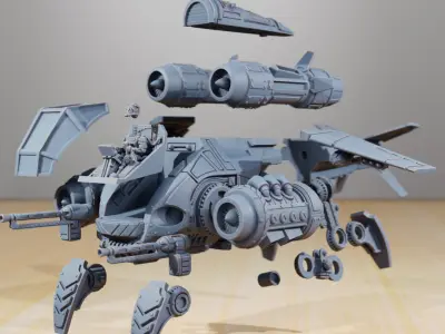 Scavenger Gunship 3D print model