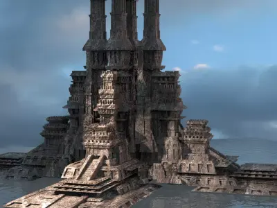 Philistine Empire City Cliffs 2  3D model