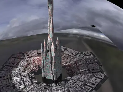 Launch moons Tower 3D model
