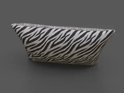 Cushion furniture Low-poly 3D model 8