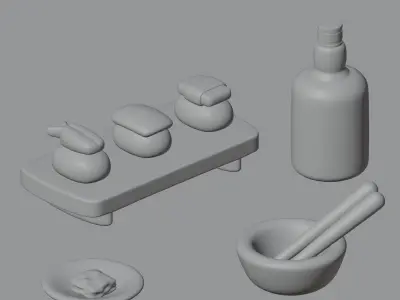 Sushi Sets in Cyber world 3D model