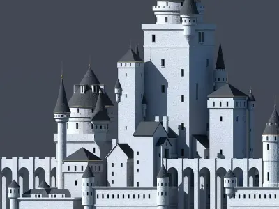 Fantasy Castle 001 3D model